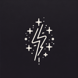 Minimalist Lightning Bolt With Simple Impact