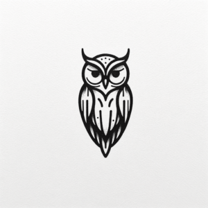 Minimalist Owl With A Simple, Clean Design
