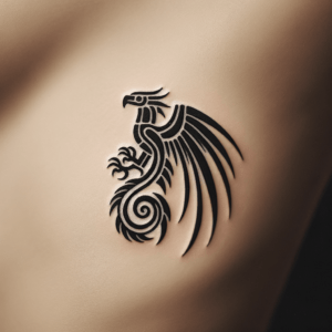 Minimalist Quetzalcoatl With Essential Details
