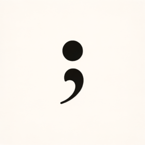 Minimalist Semicolon In A Single Line