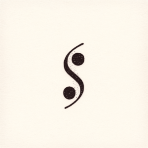 Minimalist Stick And Poke Semicolon