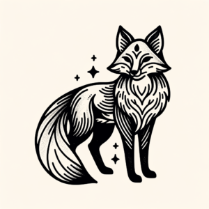 Minimalist Style Magical Fox