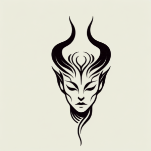 Minimalist Succubus With Clean, Simple Lines