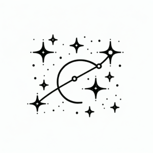 Minimalist Taurus Constellation With Simple Stars