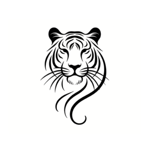 Minimalist Tiger With Simple Lines