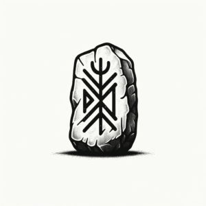 Minimalist Viking Rune Stone