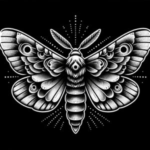 Moth With Dot Shading