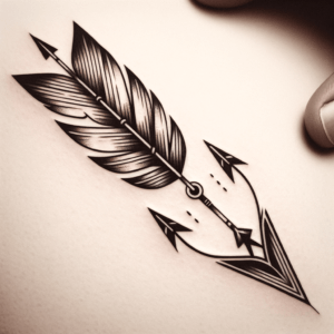 Neo-Traditional Arrow With A Mix Of Classic And Modern Elements