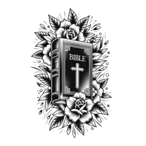 Neo-Traditional Bible With Flowers