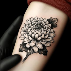 Neo-Traditional Chrysanthemum With Modern Twist