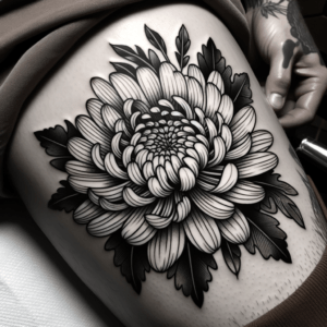 Neo-Traditional Chrysanthemum With Modern Twist