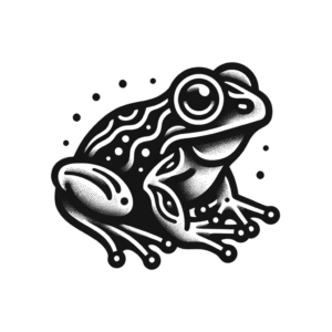 Neo-Traditional Frog With Modern Flair