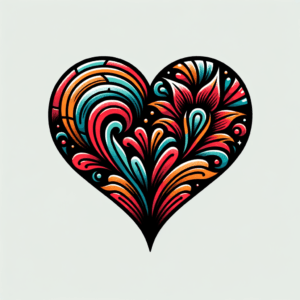 Neo-Traditional Heart With Bold Colors