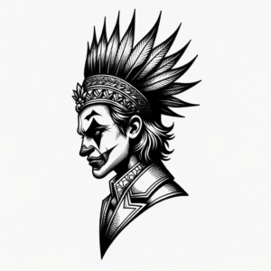 Neo-Traditional Joker With Ornate Headdress