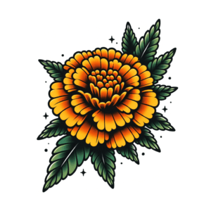 Neo-Traditional Marigold With Vibrant, Modern Colors