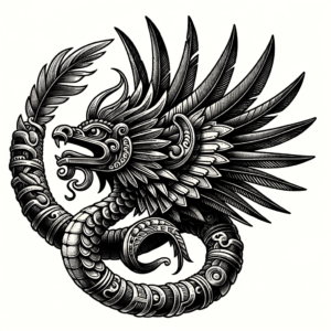 Neo-Traditional Quetzalcoatl With Ornate Details