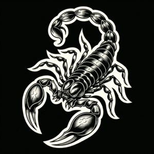 Neo-Traditional Scorpion With A Mix Of Modern And Classic Styles