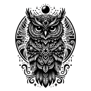 Neo-Traditional Style Mystical Owl