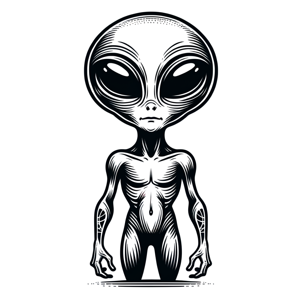 New School Alien With Exaggerated Proportions