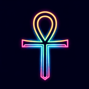 New School Ankh With Neon Colors