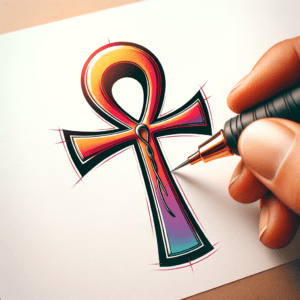 New School Ankh With Vibrant Hues