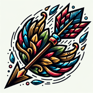 New School Arrow With Bright, Vibrant Colors And A Playful Design