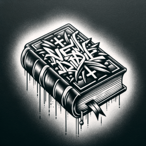 New School Bible With Graffiti Style