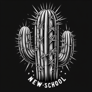New School Cactus With Exaggerated Features