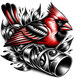 New School Cardinal With Vibrant, Exaggerated Features