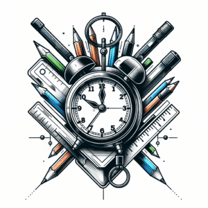 New School Clock With Dynamic Colors