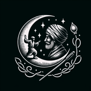 New School Crescent Moon With Character
