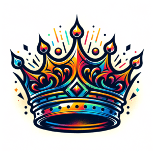 New School Crown With Bright And Bold Colors