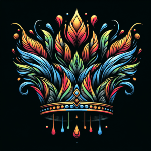New School Crown With Vibrant And Dynamic Colors