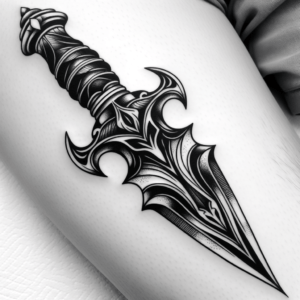New School Dagger With Exaggerated Designs