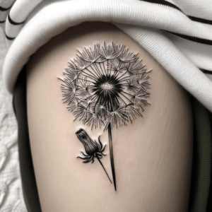 New School Dandelion With Bright, Exaggerated Colors And Modern Style