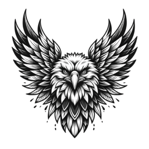 New School Eagle With Vibrant Colors