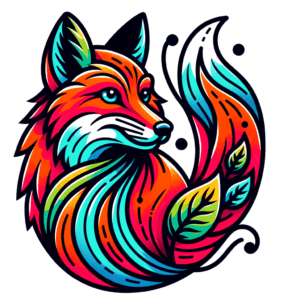 New School Fox With Bright Colors And Exaggerated Features