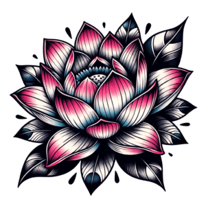 New School Lotus Flower With Bright Colors
