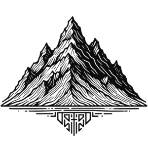 New School Mountain With Exaggerated Features