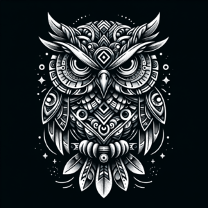 New School Owl With Graffiti-Inspired Elements