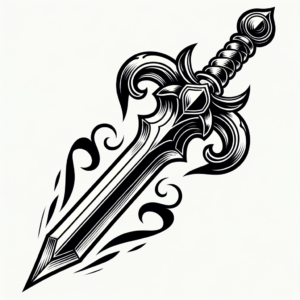 New School Sword With Exaggerated Features