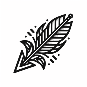 Old-School Arrow With Bold, Thick Lines And Traditional Design