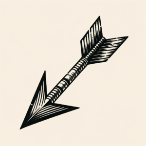 Old-School Arrow With Thick Outlines