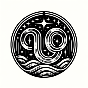 Old-School Capricorn Symbol With Thick Lines