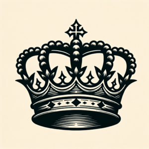Old-School Crown With Traditional Tattoo Style