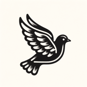 Old-School Dove With Bold Lines