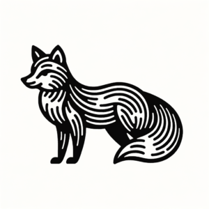 Old-School Fox With Traditional, Thick Lines