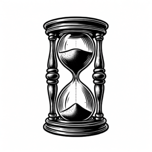Old-School Hourglass With Bold, Classic Features