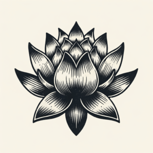 Old-School Lotus With Vintage Design