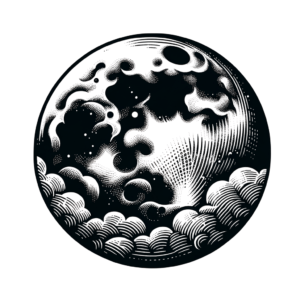 Old-School Moon With Heavy Shading